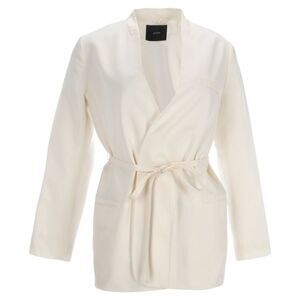 Joseph Victor Wrap Blazer in White Silk